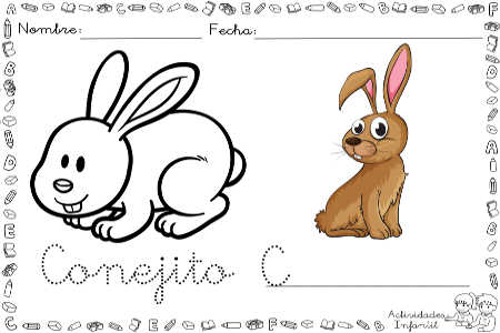 Conejito para colorear
