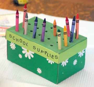 Portalapices con cajas recicladas