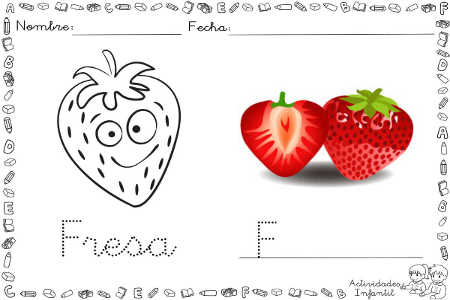 fresa divertida para colorear Fresa para colorear