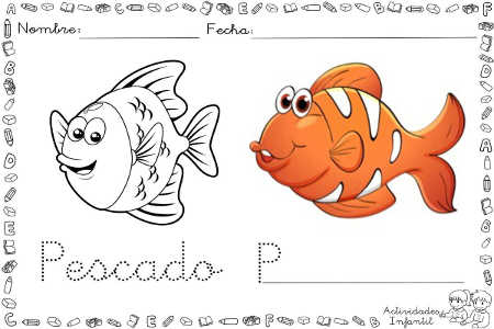 Pescado para colorear