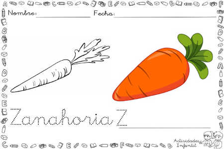 zanahoria para colorear